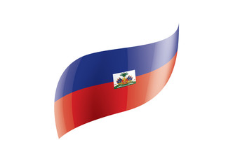 Haiti flag, vector illustration on a white background