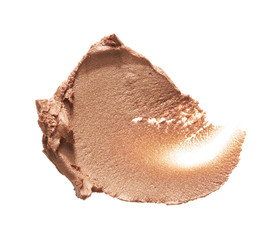 Light beige makeup smear of creamy foundation
