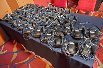 headphones used for simultaneous translation equipment simultaneous interpretation equipment