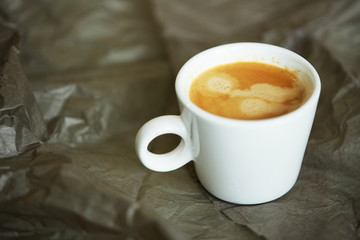 cafee in white cup