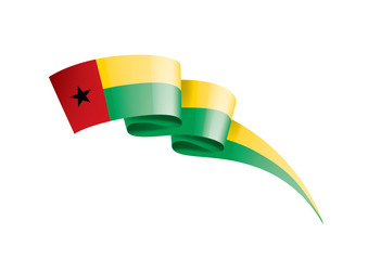 Guinea Bissau flag, vector illustration on a white background