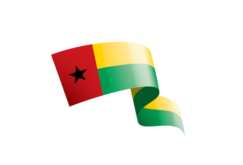 Guinea Bissau flag, vector illustration on a white background