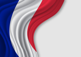 waving national flag of France