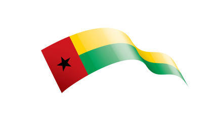 Guinea Bissau flag, vector illustration on a white background