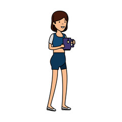Fototapeta premium young woman with coffee cup character
