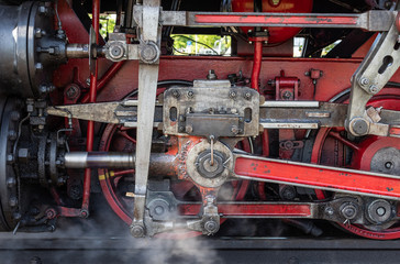 old locomotive at the railway station