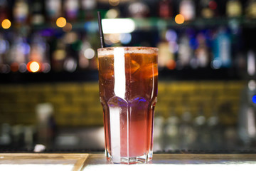 Alcoholic brown cocktail