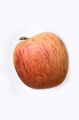 red glossy Apple isolated on white background