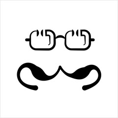 Moustache And Glasses Icon, Mustache And Glasses Icon