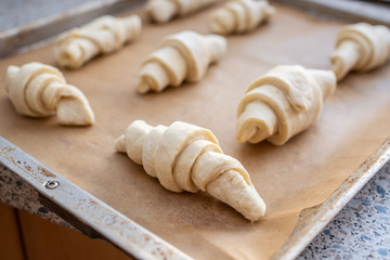 baking croissant