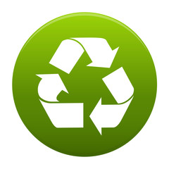 Obraz premium Recycle green logo, sign or symbol in a circle