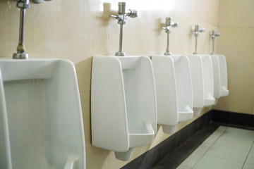 Urinals for men in men's toilet
