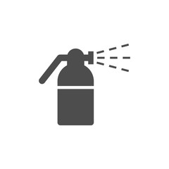 Atomizer or vaporizer black simple vector icon.  Spray gun, sprayer stylized glyph symbol.