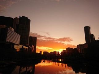 Fototapeta premium Sunset in the sity