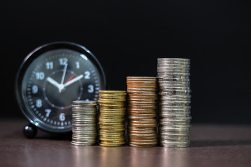 Money with the clock