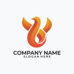 Abstract bird color design illustration vector template