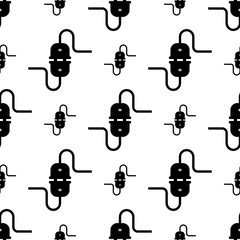Plug Web Icon Design With Wire Seamless Pattern