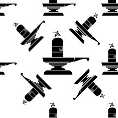 Shivling Icon Seamless Pattern, The Holy Statue