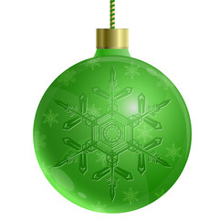 Obraz premium Christmas ball green icon