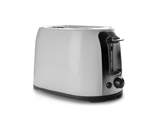 Modern toaster on white background