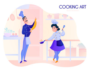 Cooks Cartoon Illustration