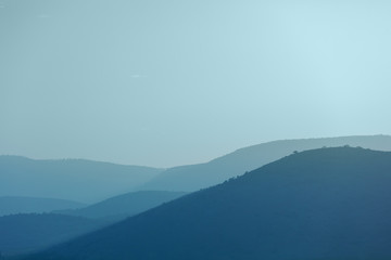 Mountain range in early morning