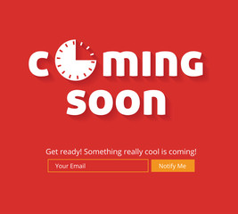 Coming soon website template. Coming soon landing page design. Coming soon page for a new website. We are launching soon – Illustration