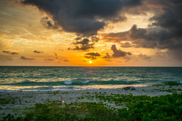 Beautiful sunrise at the beach on Itamaraca Island - Pernambuco state, Brazil