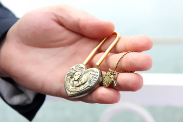 Fototapeta premium hand with wedding rings