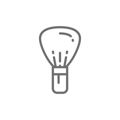 Hair brush kabuki line icon.