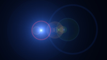 bright blue lensflare