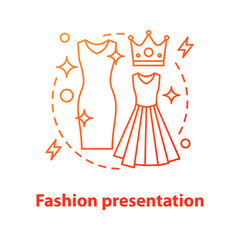 Fashion presentation concept icon