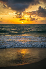 Fototapeta na wymiar Beautiful sunrise at the beach on Itamaraca Island - Pernambuco state, Brazil