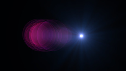 bright blue lensflare