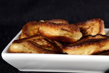Freshly baked homemade pancakes. Shallow depth of field