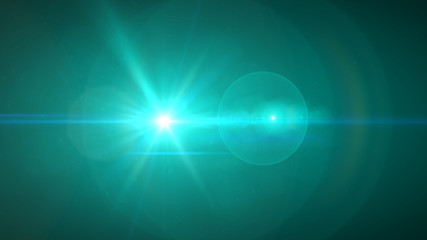 bright cyan lensflare