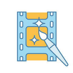 Video editing software color icon