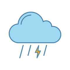 Thunderstorm color icon