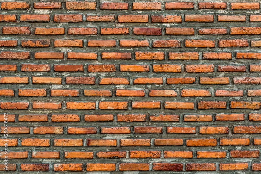Poster red brick wall texture design. empty red brick background for presentations and web design. a lot of