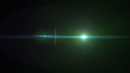 bright green lensflare