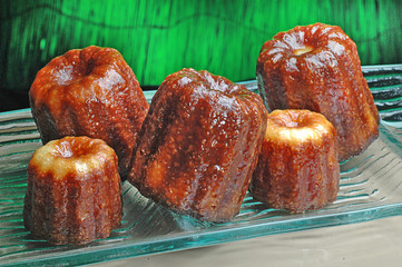Canelés french traditional dessert from Bordeaux.
