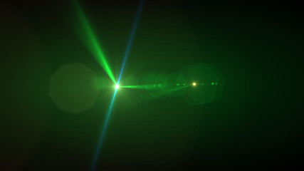 bright green lensflare