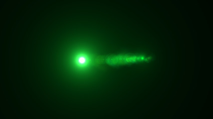 bright green lensflare