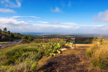 Huntington and Newport Beach viewed from the Vista Ridge Park in California