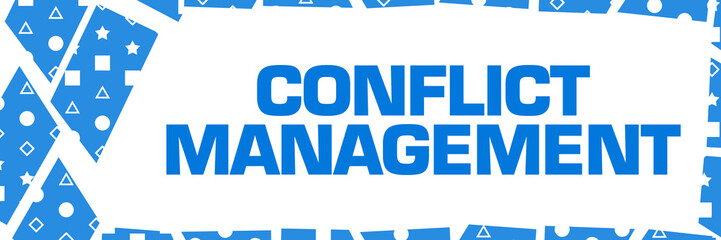 Conflict Management Blue White Chunks Left Border 