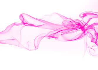 pink smoke on white background. abstract art