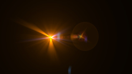 bright orange lensflare