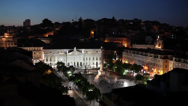 WS HA Rossio Square at night / Lisbon, Portugal