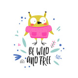 Cartoon owl children illustration