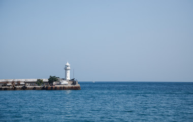 Yalta lighthouse on the waterfront in the Crimea